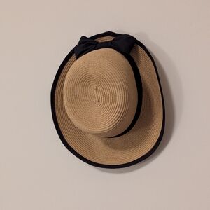 Sun n' Sand Beige Paperbraid Bucket Up Turn Brim with Black Ribbon UPF 50